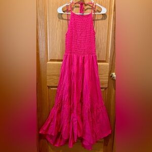 NWT KOKO & MASON Tiered Maxi Dress in Fuchsia in Size Large